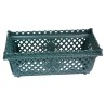 Mansart rectangular planter in green cast iron