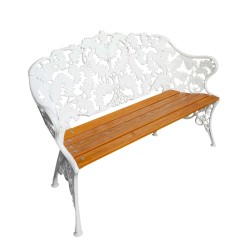 Banquette Fougère en fonte d\'aluminium