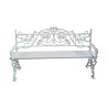 Banc \"Lierre\" en fonte d\'aluminium blanche