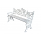 Banc "Lierre" en fonte d'aluminium blanche