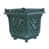 Jardinière carrée Mansart en fonte vert sapin