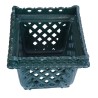Jardinière carrée Mansart en fonte vert sapin