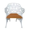 Fauteuil Fougère en fonte d\'aluminium blanche
