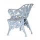 Fauteuil Fougère en fonte d'aluminium blanche