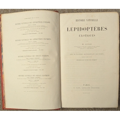 Livre \"Lépidoptères Exotiques\" par H. Lucas