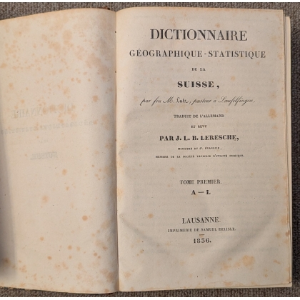 Livre \"Dictionnaire de la Suisse\" par LUTZ