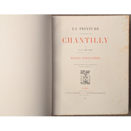 Livre \"La Peinture au Chateau de Chantilly\"