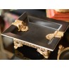 Black and bronze porcelain ashtray