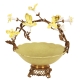 Coupe ronde en porcelaine jaune