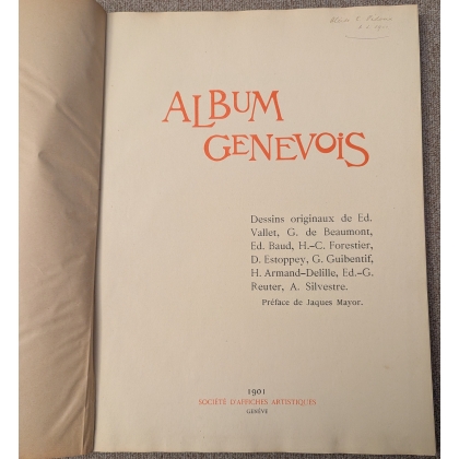 Livre \"Album Genevois 1901\"