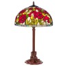 Lampe style Tiffany, décor coquelicots