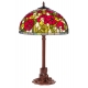 Lampe style Tiffany, décor coquelicots