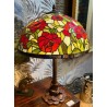 Lampe style Tiffany, décor coquelicots