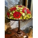 Lampe style Tiffany, décor coquelicots