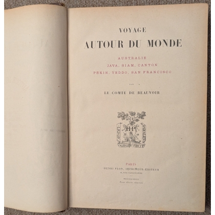Livre \"Voyage Autour du Monde\" par De Beauvoir