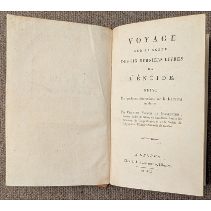 Livre \"Voyage sur la scène\" par Bonstetten