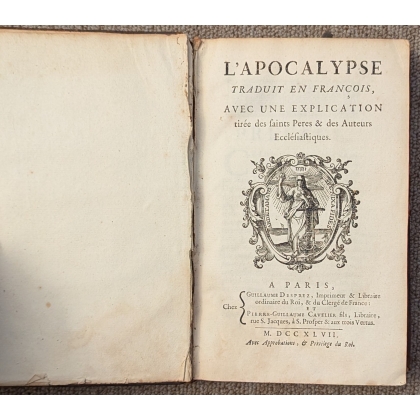 Livre \"Apocalypse traduit en françois\"