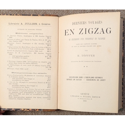 Livre \"Derniers voyages en Zigzag\" par TÖPFFER