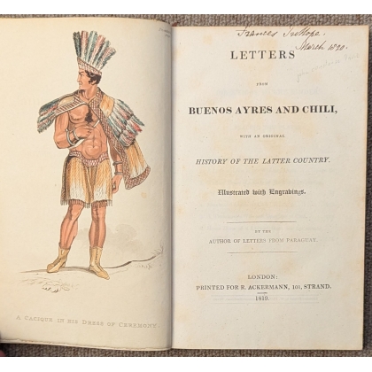 Livre \"Letters from Buenos Ayres And Chili\"