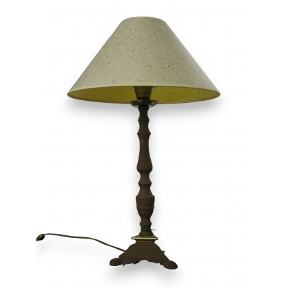  Lampe avec abat-jour beige et piétement sur  Moinat SA  - Antiquités décoration