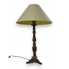 Lampe avec abat-jour beige et piétement