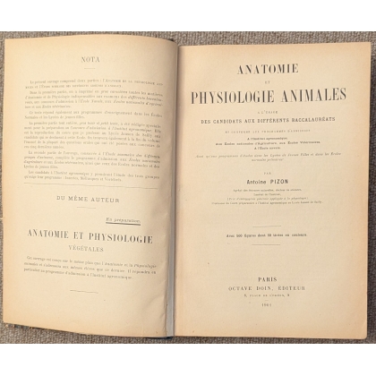 Livre "Anatomie et physiologie animales" par Pizon
