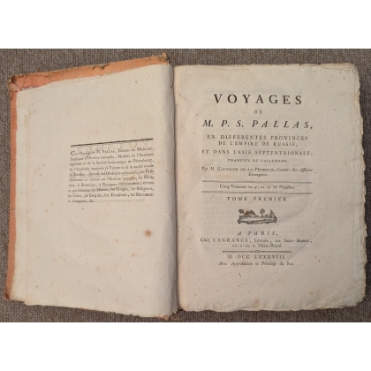 Livre \"Voyages de M.P.S Pallas\"