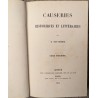 Livre "Causeries Historiques et Littéraires"