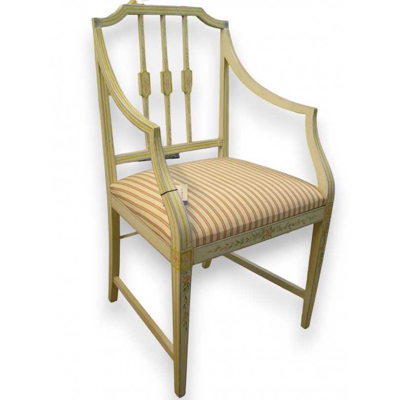Fauteuil style Regency laqué