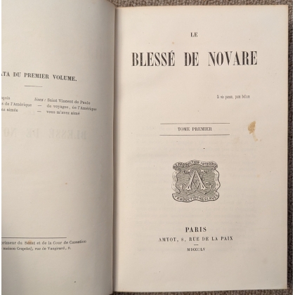Livre "Le Blessé de Novare"