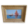 Tableau \"Bord de mer\" signé HOUBEN