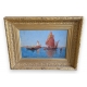 Tableau "Bord de mer" signé HOUBEN