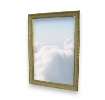 Miroir Louis-Philippe en bois laqué et doré