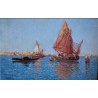 Tableau \"Bord de mer\" signé HOUBEN