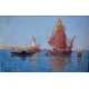 Tableau "Bord de mer" signé HOUBEN