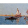 Tableau \"Bord de mer\" signé HOUBEN