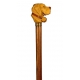 Blackened beech walking stick with horse