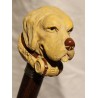 Walking stick with a Saint Bernard resin knob