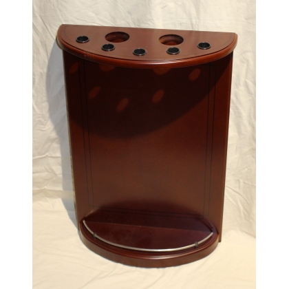 Half-moon wenge rod holder, for 5 rods