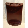 Half-moon wenge rod holder, for 5 rods
