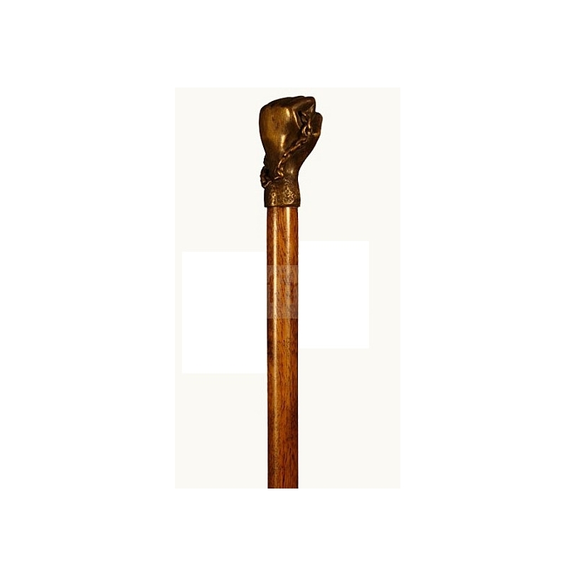 "Fist" walking stick with bronze pommel
