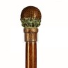 Walking stick with a bronze ‘golf ball’ knob