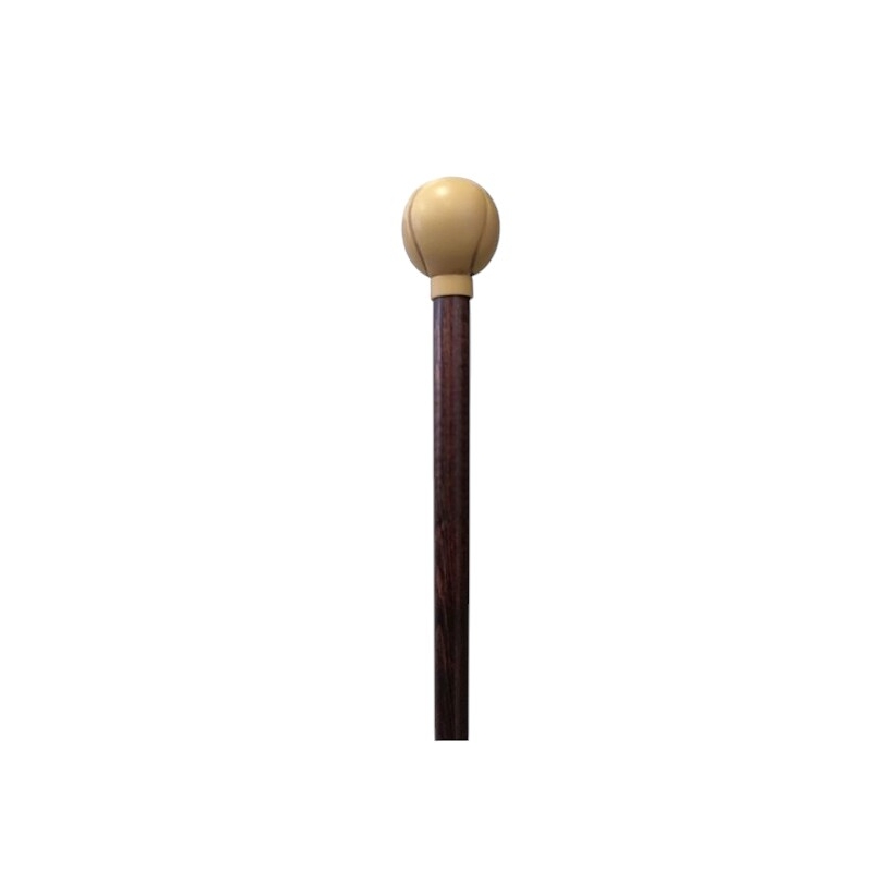 Walking stick with a ‘tennis ball’ knob