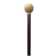 Blackened beech walking stick with horse