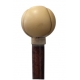 Blackened beech walking stick with horse