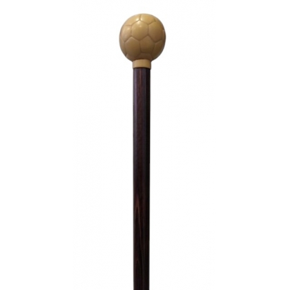 Walking stick with a ‘football’ knob