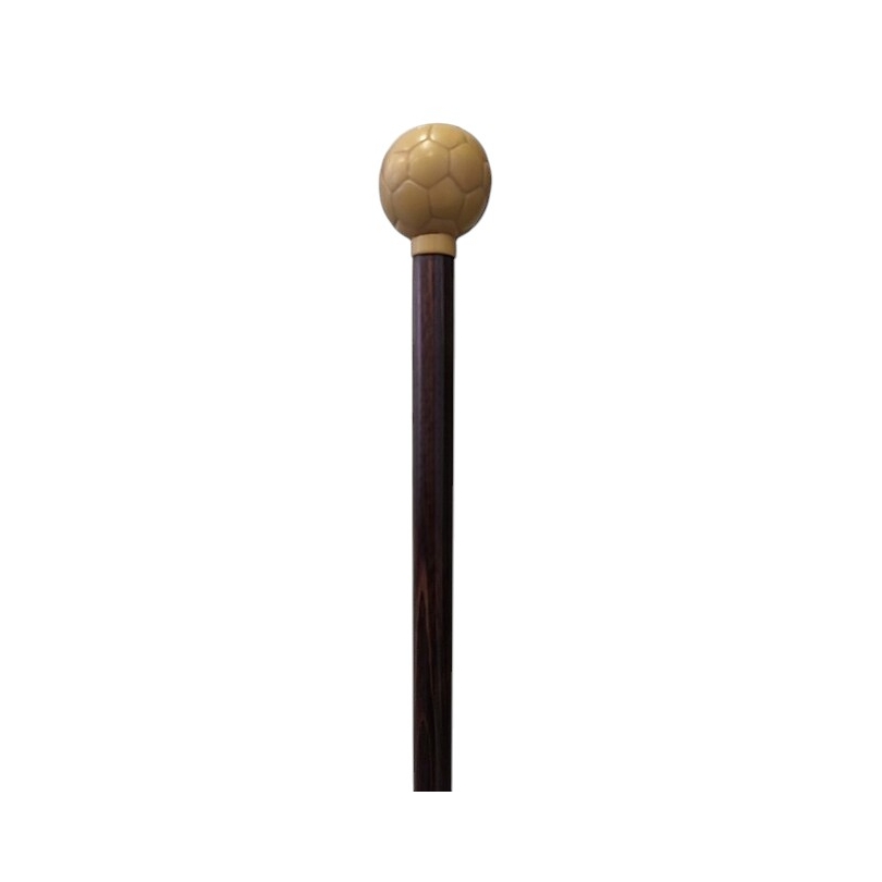 Walking stick with a ‘football’ knob