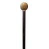 Walking stick with a ‘football’ knob