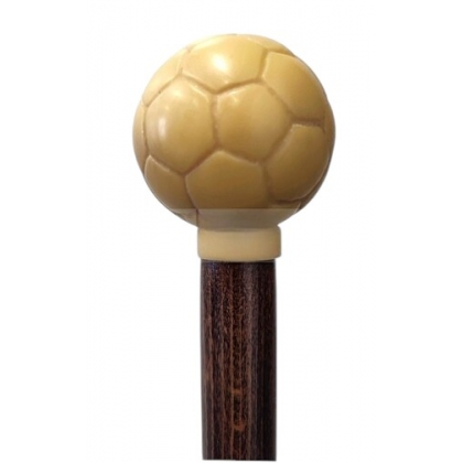 Walking stick with a ‘football’ knob