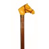 Walking stick with a resin horse-shaped knob